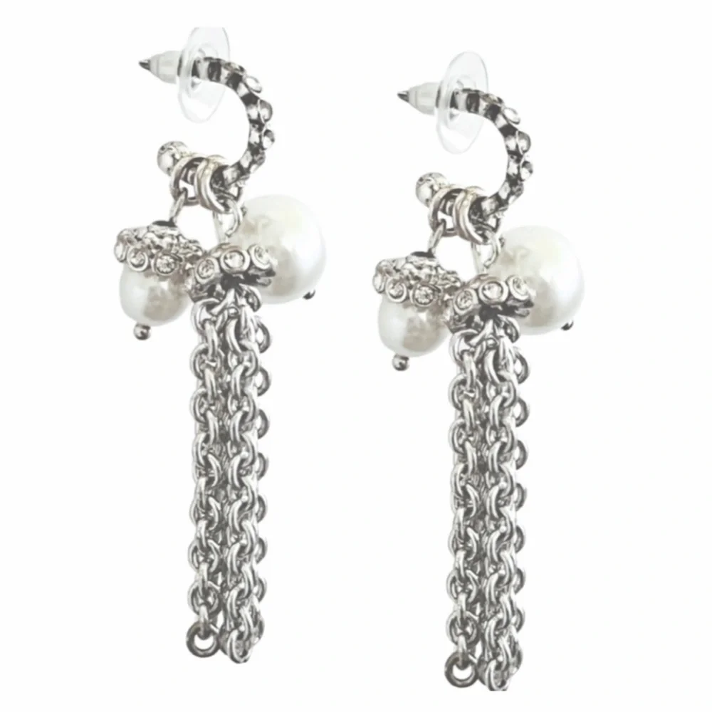 PREMIER DESIGNS • Girl’s Best Friend Four Way Style Earrings Huggie Hoops - Picture 3 of 9